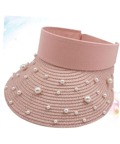 1pc Visor Hat Summer Hats Women Sun Cap Beach Sun Hat Summer Bucket Cap Hats for Woman SPF Sun Hat Pink $7.70 Sun Hats