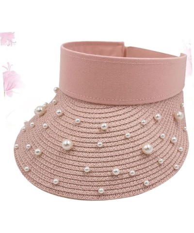 1pc Visor Hat Summer Hats Women Sun Cap Beach Sun Hat Summer Bucket Cap Hats for Woman SPF Sun Hat Pink $7.70 Sun Hats