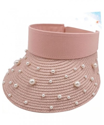 1pc Visor Hat Summer Hats Women Sun Cap Beach Sun Hat Summer Bucket Cap Hats for Woman SPF Sun Hat Pink $7.70 Sun Hats