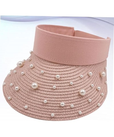 1pc Visor Hat Summer Hats Women Sun Cap Beach Sun Hat Summer Bucket Cap Hats for Woman SPF Sun Hat Pink $7.70 Sun Hats