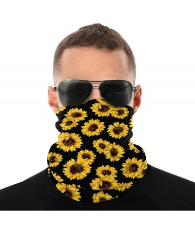 2pcs Elastic Seamless Face Mask Bandana Neck Gaiter Shields Outdoor Sun Protection Headwear Headband for Men Women Sunflower ...