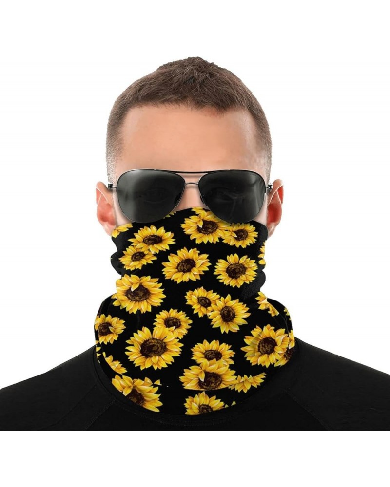 2pcs Elastic Seamless Face Mask Bandana Neck Gaiter Shields Outdoor Sun Protection Headwear Headband for Men Women Sunflower ...