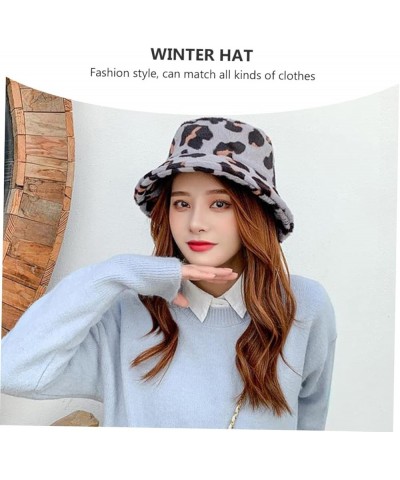 2pcs Leopard Bucket Hat Leopard Fisherman Cap Wide Bucket Hat Leopard Print Gifts Fuzzy Bucket Hat Greyx3pcs $15.18 Bucket Hats