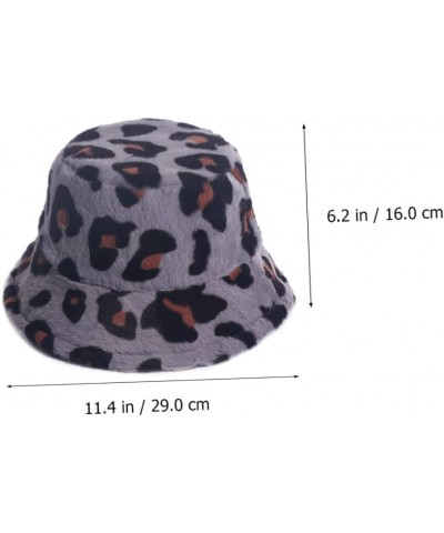 2pcs Leopard Bucket Hat Leopard Fisherman Cap Wide Bucket Hat Leopard Print Gifts Fuzzy Bucket Hat Greyx3pcs $15.18 Bucket Hats