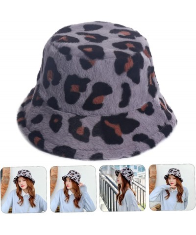 2pcs Leopard Bucket Hat Leopard Fisherman Cap Wide Bucket Hat Leopard Print Gifts Fuzzy Bucket Hat Greyx3pcs $15.18 Bucket Hats