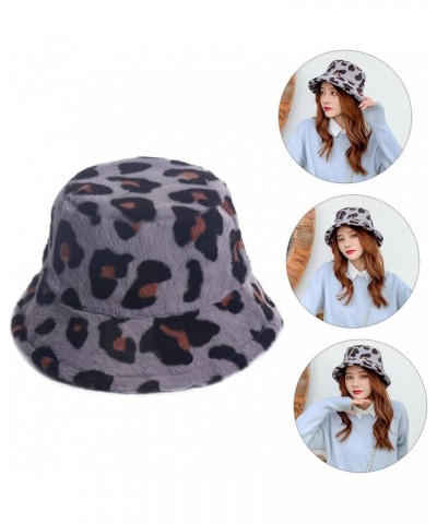 2pcs Leopard Bucket Hat Leopard Fisherman Cap Wide Bucket Hat Leopard Print Gifts Fuzzy Bucket Hat Greyx3pcs $15.18 Bucket Hats