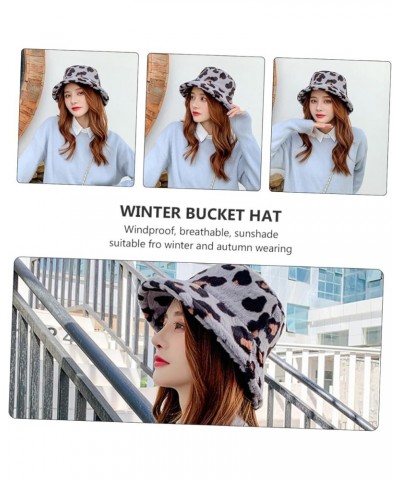 2pcs Leopard Bucket Hat Leopard Fisherman Cap Wide Bucket Hat Leopard Print Gifts Fuzzy Bucket Hat Greyx3pcs $15.18 Bucket Hats