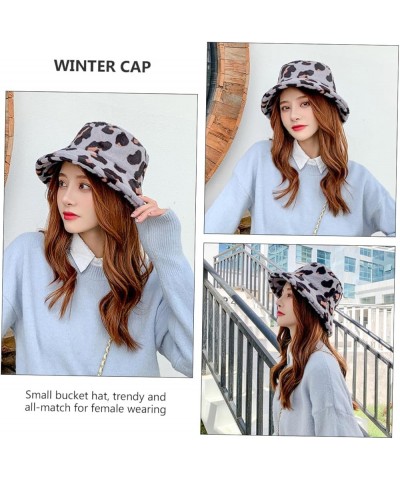 2pcs Leopard Bucket Hat Leopard Fisherman Cap Wide Bucket Hat Leopard Print Gifts Fuzzy Bucket Hat Greyx3pcs $15.18 Bucket Hats