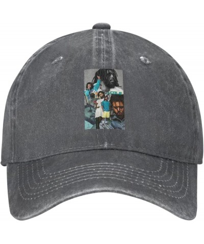 J.Coles Baseball Cap Denim Hat Outdoor Adjustable Classic Unisex Washed Cotton Soft Cap Black Deep Heather $8.68 Baseball Caps