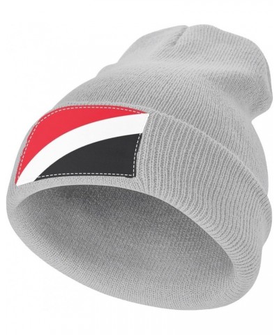 Unisex Anguilla Flag Knit Cuffed Beanie for Men and Women Knit Hat Winter Beanies Light Gray-style-11 $10.72 Skullies & Beanies