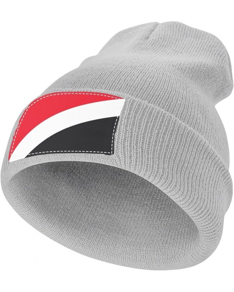 Unisex Anguilla Flag Knit Cuffed Beanie for Men and Women Knit Hat Winter Beanies Light Gray-style-11 $10.72 Skullies & Beanies