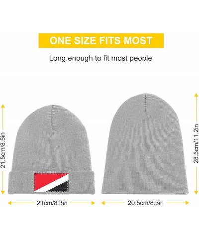 Unisex Anguilla Flag Knit Cuffed Beanie for Men and Women Knit Hat Winter Beanies Light Gray-style-11 $10.72 Skullies & Beanies