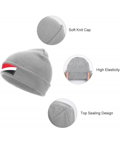 Unisex Anguilla Flag Knit Cuffed Beanie for Men and Women Knit Hat Winter Beanies Light Gray-style-11 $10.72 Skullies & Beanies