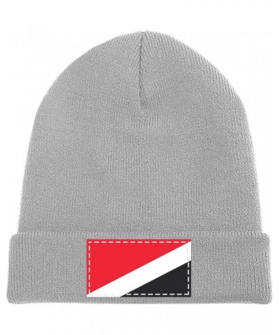 Unisex Anguilla Flag Knit Cuffed Beanie for Men and Women Knit Hat Winter Beanies Light Gray-style-11 $10.72 Skullies & Beanies