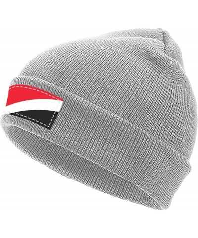 Unisex Anguilla Flag Knit Cuffed Beanie for Men and Women Knit Hat Winter Beanies Light Gray-style-11 $10.72 Skullies & Beanies