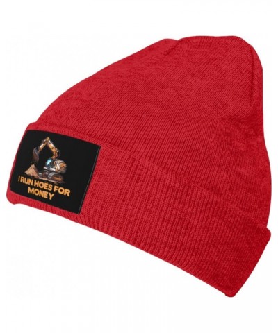 I Run Hoes for Money Warm Knit Hat Cap Fashion for Men Women Red $11.88 Skullies & Beanies