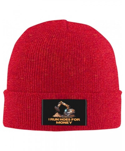 I Run Hoes for Money Warm Knit Hat Cap Fashion for Men Women Red $11.88 Skullies & Beanies