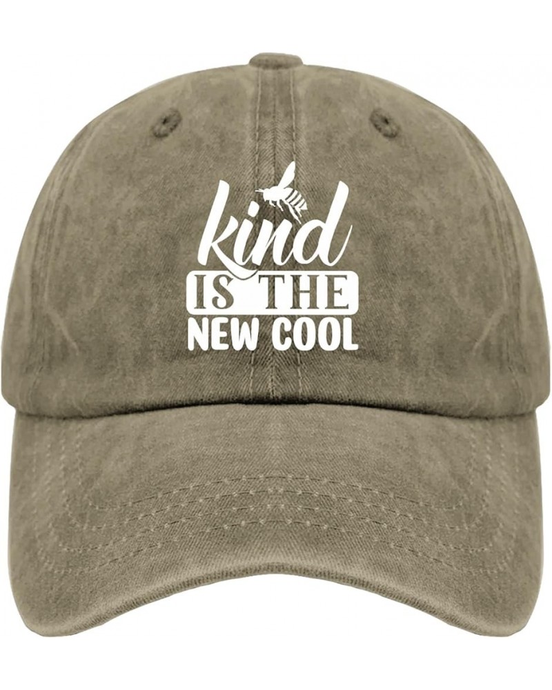 Kind is The New Cool hat Baseball Hats for Men Pigment Black dad hat Gifts for Grandpa Baseball Hats Pigment Khaki $9.68 Sun ...