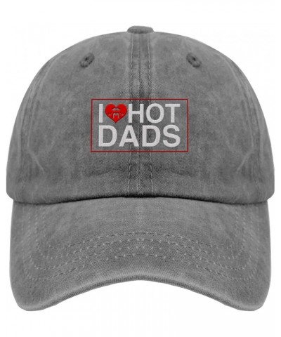 I Love Hot Dads Baseball Hat Humor Sun Hats Gifts for Boyfriends Who Like Embroidered,Golf Hat Suitable for Outdoor Pigment G...