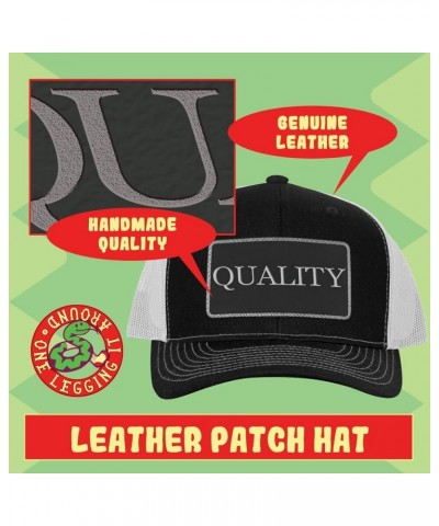 of Course I'm Right! I'm A McNeely! - Leather Black Patch Engraved Trucker Hat Black/white $17.83 Baseball Caps