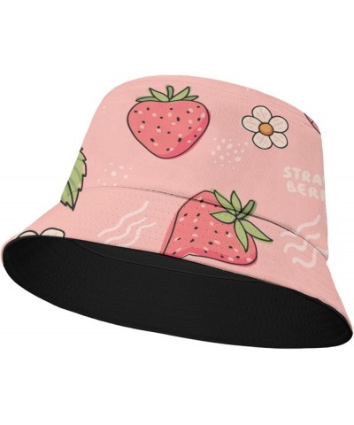 Funny Bucket Hat Strawberry Bucket Hat Fruit Funny Hat Golf Accessories for Dance Must Haves Cute 1 $8.76 Bucket Hats