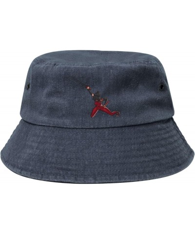 Cute Girl Bucket Hat for Women Men Summer Travel Sun Hat Outdoor Cap Funny Bucket Hats Navy Blue $13.48 Bucket Hats