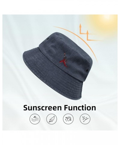 Cute Girl Bucket Hat for Women Men Summer Travel Sun Hat Outdoor Cap Funny Bucket Hats Navy Blue $13.48 Bucket Hats