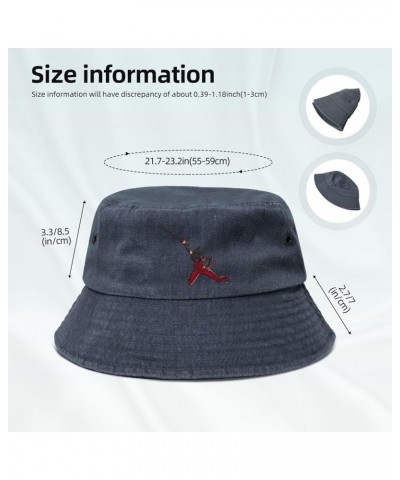 Cute Girl Bucket Hat for Women Men Summer Travel Sun Hat Outdoor Cap Funny Bucket Hats Navy Blue $13.48 Bucket Hats