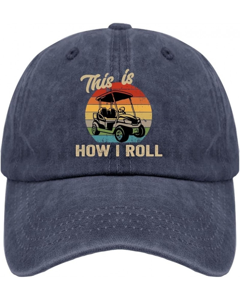 Baseball Hats for Men Halloween Hat for Men's Gym Hats Trendy This is How i rogll Sun Cap Navy $10.39 Sun Hats