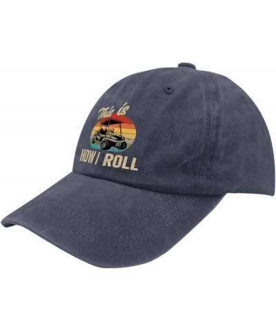 Baseball Hats for Men Halloween Hat for Men's Gym Hats Trendy This is How i rogll Sun Cap Navy $10.39 Sun Hats