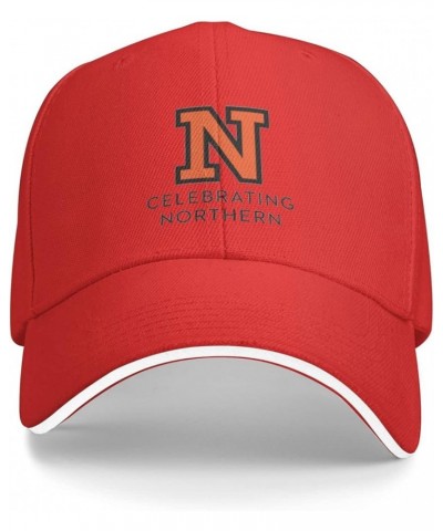 Ohio Northern University Logo Unisex Classic Hat Adjustable Fashion Casquette for Men Women Red $10.94 Baseball Caps