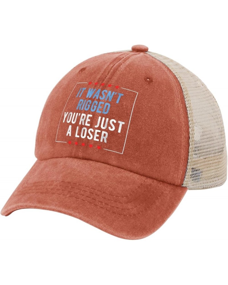 Vote Hat It Wasn't Rigged You're Just A Loser Hats for Womens Mens AllBlack Golf Hats Funny Hat Custom Saffron $9.42 Sun Hats