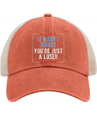 Vote Hat It Wasn't Rigged You're Just A Loser Hats for Womens Mens AllBlack Golf Hats Funny Hat Custom Saffron $9.42 Sun Hats