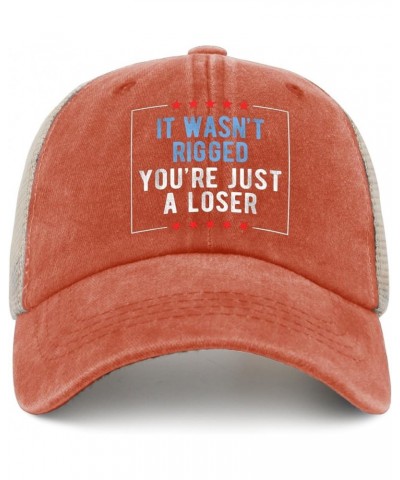 Vote Hat It Wasn't Rigged You're Just A Loser Hats for Womens Mens AllBlack Golf Hats Funny Hat Custom Saffron $9.42 Sun Hats