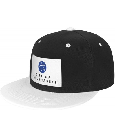 Flag of Tallahassee, Florida (2020) Baseball Cap for Men Women Snapback Hat Adjustable Flat Bill Hats White $11.87 Baseball Caps