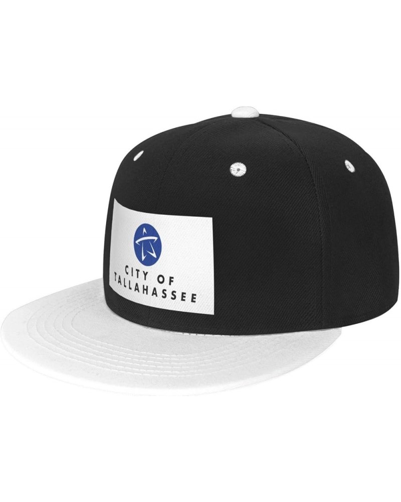 Flag of Tallahassee, Florida (2020) Baseball Cap for Men Women Snapback Hat Adjustable Flat Bill Hats White $11.87 Baseball Caps