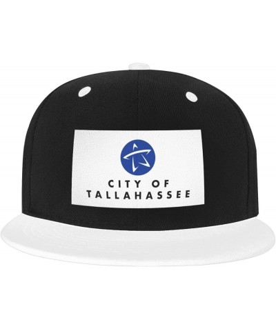 Flag of Tallahassee, Florida (2020) Baseball Cap for Men Women Snapback Hat Adjustable Flat Bill Hats White $11.87 Baseball Caps