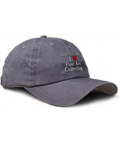 Custom Soft Washed Baseball Cap (Love) Fine Art Collecting Heart Hobbies Lovers Grey Personalized Text Here $16.81 Baseball Caps