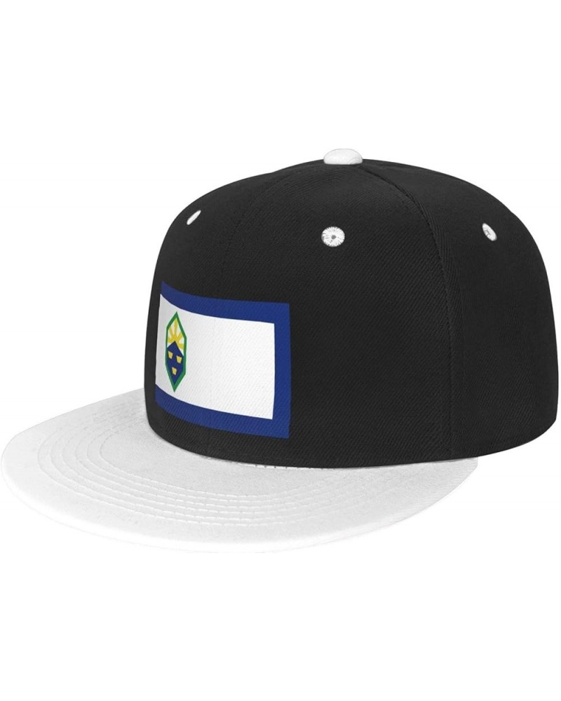 Flag of Colorado Springs, Colorado Baseball Cap for Men Women Snapback Hat Adjustable Flat Bill Hats White $12.61 Baseball Caps