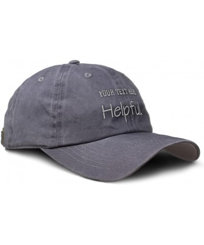 Custom Soft Washed Baseball Cap Helpful Human Values Dad Hats for Men & Women Grey Personalized Text Here $16.23 Baseball Caps