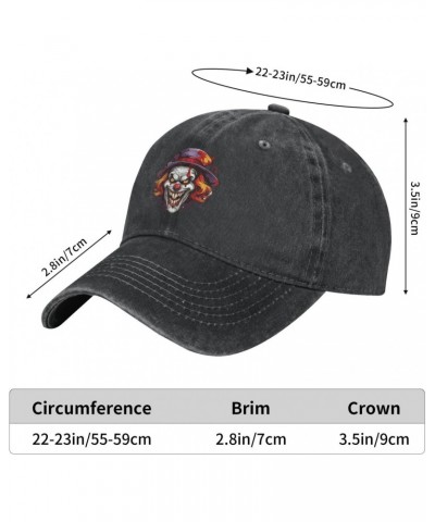 Evil Angry Clown Vampire Hat Baseball Cap Adjustable Dad Hats Gift for Men Women Outdoor Activities21 Black $10.84 Baseball Caps