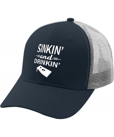 Baseball Cap sinkin and Drinkin Baseball Cap Women Vintage hat Gifts for Men Summer Caps Suitable for Summer Casual Marine Bl...