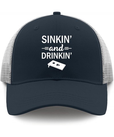 Baseball Cap sinkin and Drinkin Baseball Cap Women Vintage hat Gifts for Men Summer Caps Suitable for Summer Casual Marine Bl...