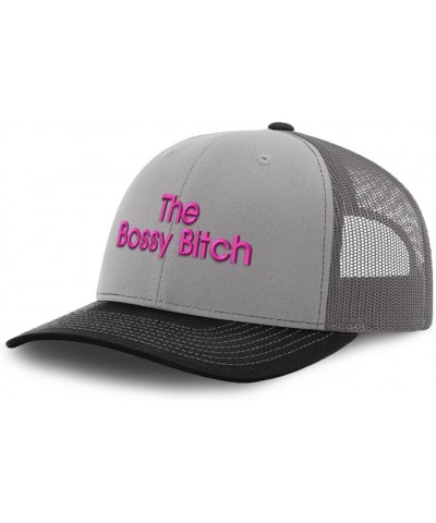 Richardson Trucker Hat The Bossy Bitch Polyester Baseball Cap Silver Black $19.59 Baseball Caps