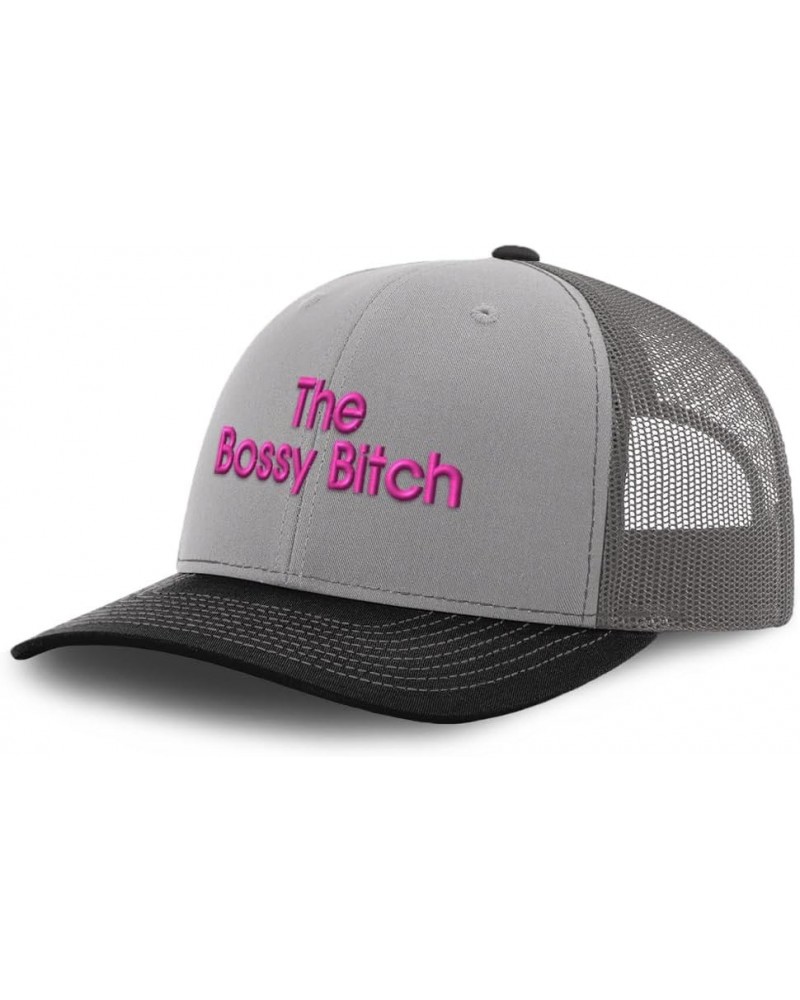 Richardson Trucker Hat The Bossy Bitch Polyester Baseball Cap Silver Black $19.59 Baseball Caps