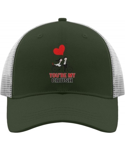 You're My crushh Cap Blue hat Apricot Mens Sun hat Gifts for Son Beach Cap Army Green 2 $10.44 Sun Hats