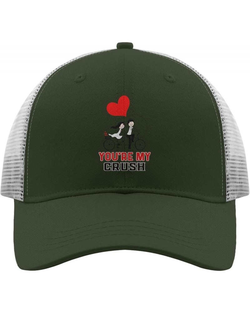 You're My crushh Cap Blue hat Apricot Mens Sun hat Gifts for Son Beach Cap Army Green 2 $10.44 Sun Hats