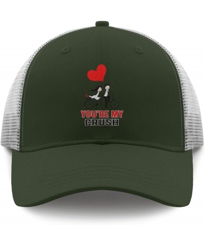 You're My crushh Cap Blue hat Apricot Mens Sun hat Gifts for Son Beach Cap Army Green 2 $10.44 Sun Hats