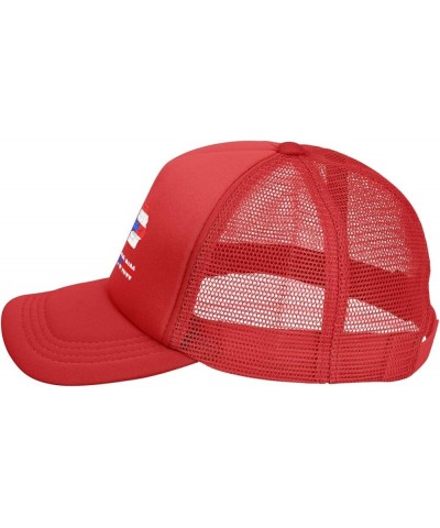 Rose Flower Puerto Rico Flag Baseball Cap Men Women Solid Mesh Snapback Flat-Bill Dad Trucker Hat Red $7.40 Baseball Caps