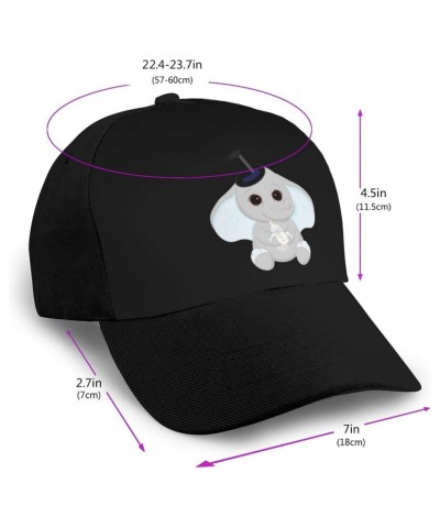 Cute Little Elephant Holding Milk Bottle Baseball Cap Women Men Hat Outdoor Leisure Sun Hat Adjustable Truck Driver Baseball ...